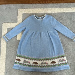 Mini Boden Blue Sweater Dress 3-4Y used